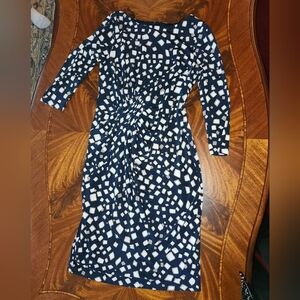 Adrianna Papell Dress in Navy and White